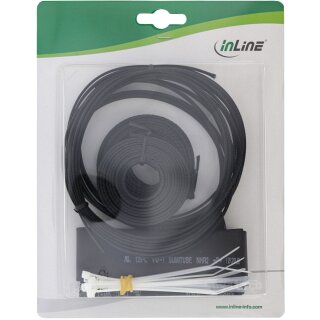 InLine® Schrumpfschlauch Set / Kabelschlauch Set, schwarz