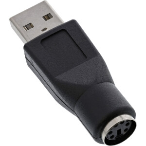 InLine® USB Adapter Type A male to MD6 female PS/2...