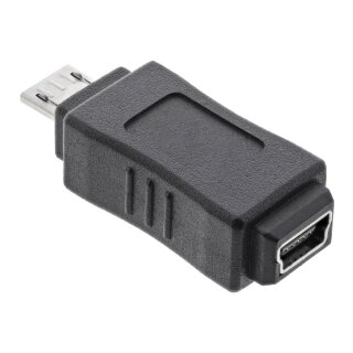 InLine® Micro-USB Adapter, Micro-B Stecker an Mini USB 5-pol Buchse