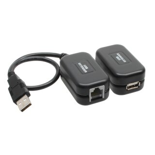 InLine® USB Verlängerung, bis 60m über Netzwerkkabel RJ45 Cat. 5e