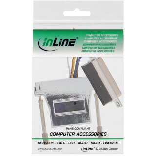 InLine® Adapter, 25pol Sub D Buchse an RJ45 Buchse, metallisiert