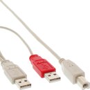 InLine® USB 2.0 Y-Cable 2x USB A male to 1x USB B...