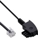 InLine® ADSL Splitter Cable TAE-F German to 6P2C DEC Plug 6m