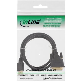 InLine HDMI to DVI Cable male to 18+1 male gold plated 1m