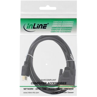 InLine® HDMI-DVI Kabel, vergoldete Kontakte, HDMI Stecker auf DVI 18+1 Stecker, 1,5m