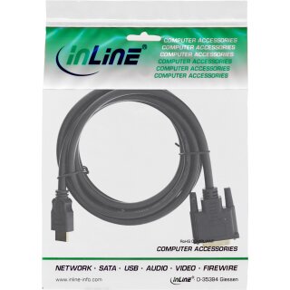 InLine HDMI to DVI Cable male to 18+1 male gold plated 5m