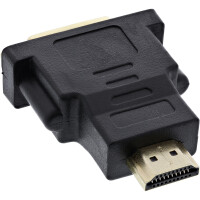InLine® HDMI to DVI Adapter male to 24+1 female gold plated