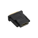 InLine® HDMI to DVI Adapter female to male gold plated