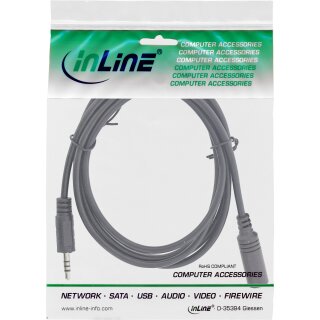 InLine® Klinken Adapterkabel 4pol. 2,5mm Stecker -> 4pol. 3,5mm Buchse, 0,2m
