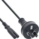 InLine® Power Cable Type I Australia / NZ to Euro 8 C7 plug 1.8m