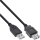 InLine® USB 2.0 Verlängerung, USB-A Stecker / Buchse, schwarz, 1,8m