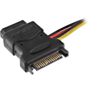InLine® SATA Power Cable SATA female to 3x 4 Pin...