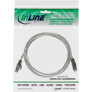 InLine® Patchkabel, SF/UTP, Cat.5e, transparent, 3m