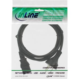 InLine® Netzkabel, Netzstecker China auf Kaltgerätestecker C13, 1,8m