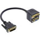 InLine® DVI-I Adapter Cable DVI-I male to DVI-I female + S-VGA female