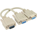InLine® VGA Y-Cable HD15 male to 2x HD15 female