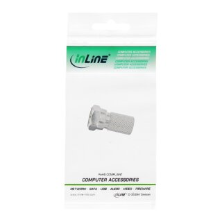 InLine® F-Stecker, für Koaxialkabel mit Aussenmantel 7,5mm