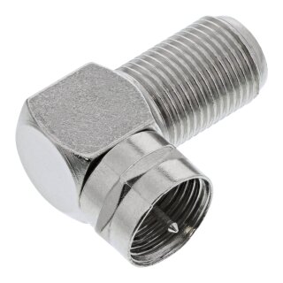 InLine® F-Winkeladapter, F-Stecker / F-Buchse, Metall
