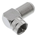 InLine® F-Plug angled 90° male to female metalized