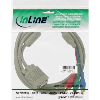 InLine® VGA RGB Cable VGA male to 3x RCA male 2m