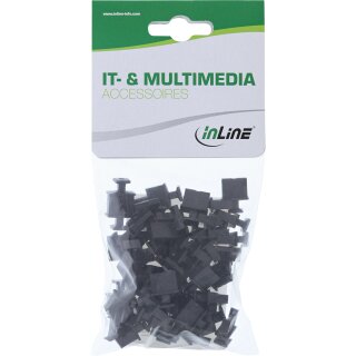 InLine® Staubschutz, für USB A Buchse, schwarz, 50er Pack