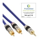 InLine® Audio Cable Premium 2x RCA male to 3.5mm male...