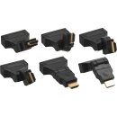 InLine® HDMI to DVI Adapter HDMI male to 24+1 female 180° angled gold plated