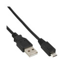 InLine® Micro USB 2.0 Cable Type A male to Micro B male black 1.8m