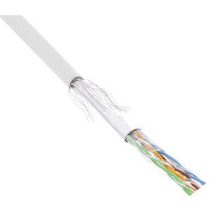 InLine® Patch Cable SF/UTP Cat.5e AWG26 CCA PVC white...