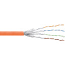 InLine® Patch Cable S/FTP PiMF Cat.6 orange AWG27 PVC CU 100m