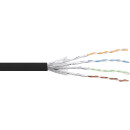 InLine® Patch Cable S/FTP PiMF Cat.6 black AWG27 PVC CU 100m