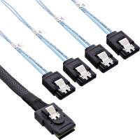 InLine® SAS Connector Cable Mini SAS SFF8087 to 4x SATA Crossover OCF 75cm