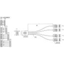 InLine® SAS Anschlusskabel, Mini-SAS SFF-8087 an 4x SATA, 1:1, OCR, 0,5m