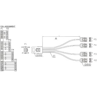 InLine SAS Anschlusskabel, Mini-SAS SFF-8087 an 4x SATA, 1:1, OCR, 0,75m