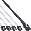 InLine® SAS Cable Mini SAS SFF8087 to 4x SATA direct OCR 0.75m