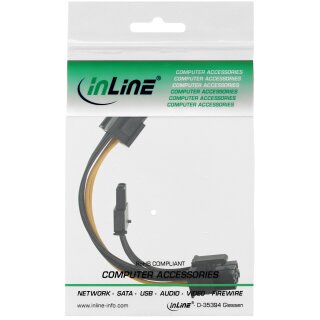 InLine® Stromadapter intern, 6pol zu 8pol für PCIe (PCI-Express) Grafikkarten, schwarz