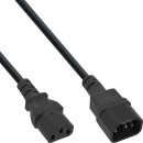 InLine® Power Cable C13 to C14 3 Pin IEC male to female black 7m