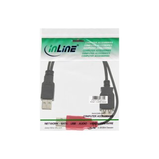 InLine USB 2.0 Y-Cable 2x Type A male to Type A female 0.2m
