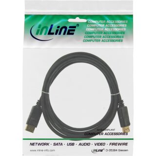 InLine® DisplayPort Kabel, schwarz, vergoldete Kontakte, 5m