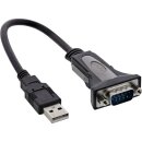 InLine® USB 2.0 to Serial Adapter Cable USB Type A male to DB9 male 0.25m