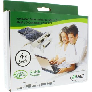 InLine® Schnittstellenkarte, 4x 9pol seriell, PCI