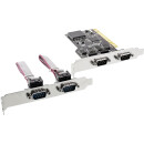 InLine® PCI Multi I/O Controller Card 4 DB9 Serial Ports
