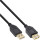 InLine® USB 2.0 Verlängerung, USB-A Stecker / Buchse, schwarz, Kontakte gold, 1m