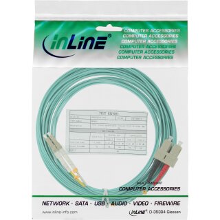 InLine® LWL Duplex Kabel, LC/SC, 50/125µm, OM3, 3m