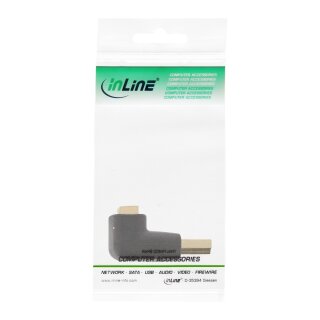 InLine® HDMI Adapter, Stecker / Buchse, gewinkelt oben, vergoldete Kontakte, 4K2K