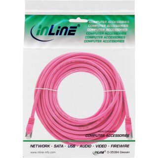 InLine® Patchkabel, SF/UTP, Cat.5e, pink, 10m