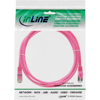 InLine® Patchkabel, SF/UTP, Cat.5e, pink, 3m