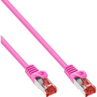 InLine® Patch Cable S/FTP PiMF Cat.6 250MHz PVC copper pink 0.3m