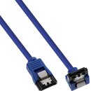 InLine® SATA 6Gb/s Round Cable blue angled 90°...
