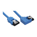 InLine® SATA 6Gb/s Round Cable blue left angled...